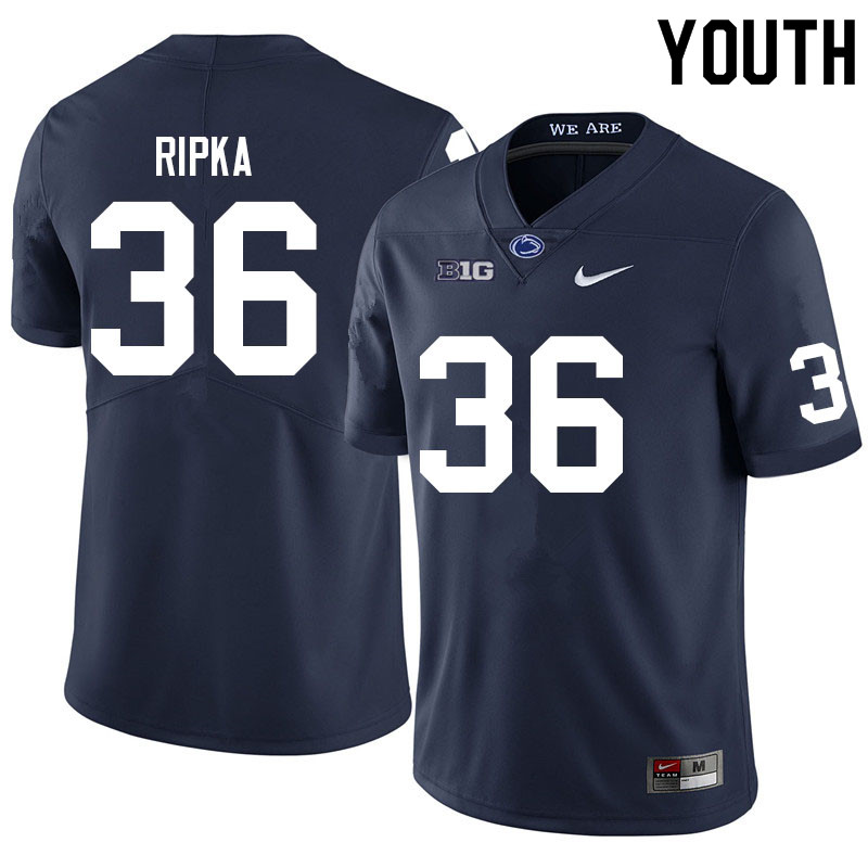 Youth #36 Stephen Ripka Penn State Nittany Lions College Football Jerseys Sale-Navy